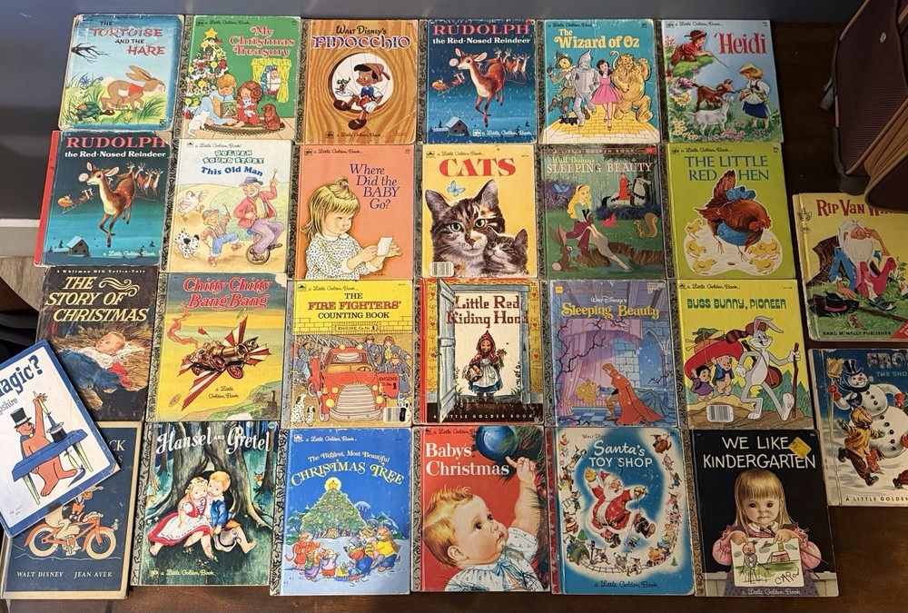 Vintage Little Golden Books Lot Of 28 Books - Disney, Christmas, Classics
