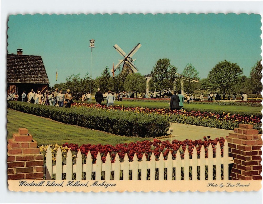 Postcard Windmill Island Holland Michigan USA