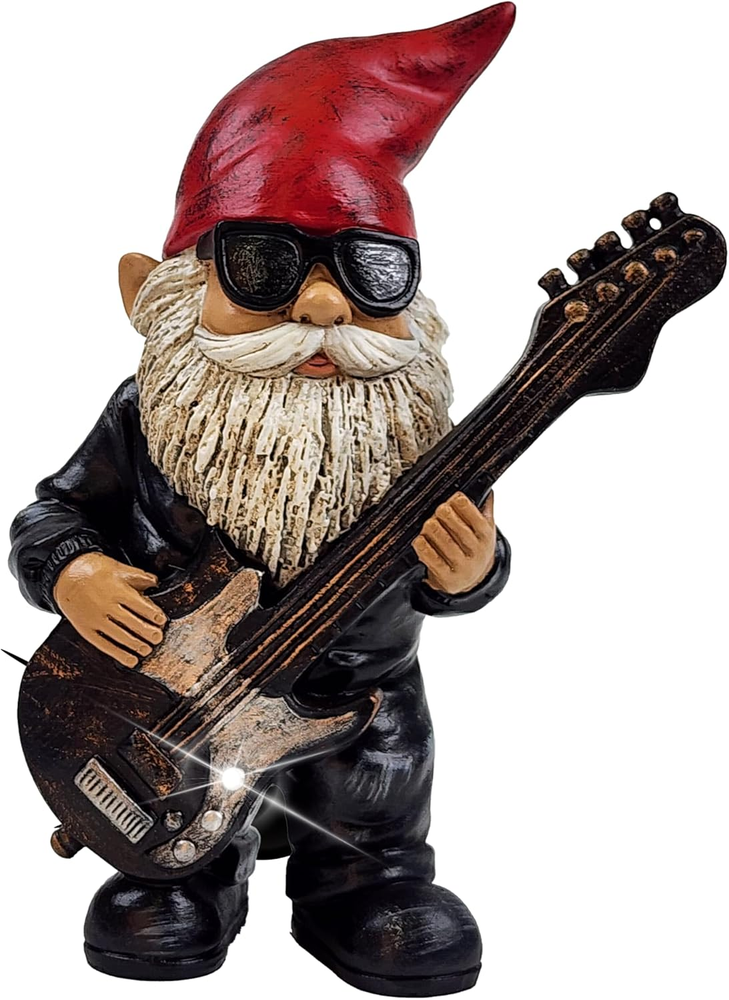 Handcrafted 8-Inch Waterproof UV-Resistant Polyresin Garden Gnome Statue for Lawn