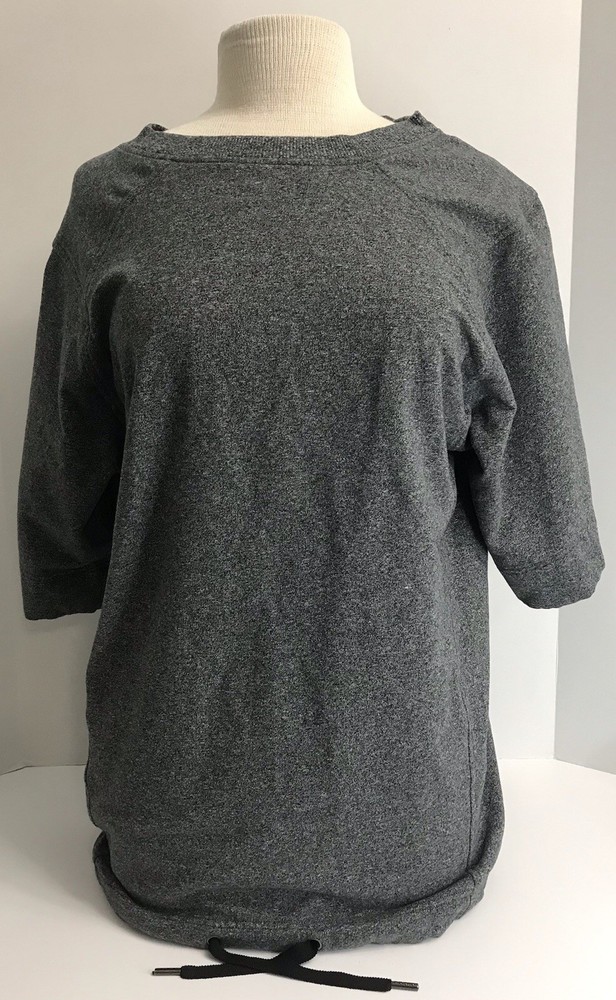 Lululemon Oversized Split Short Sleeve Pullover Grey Sweatshirt Women's Size 6