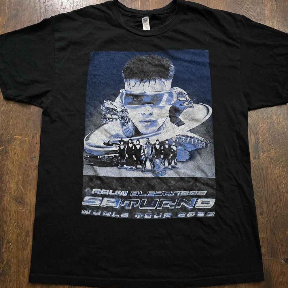 Rauw Alejandro Saturno Tour Shirt Mens Large 2023 Concert Graphic Music Tee