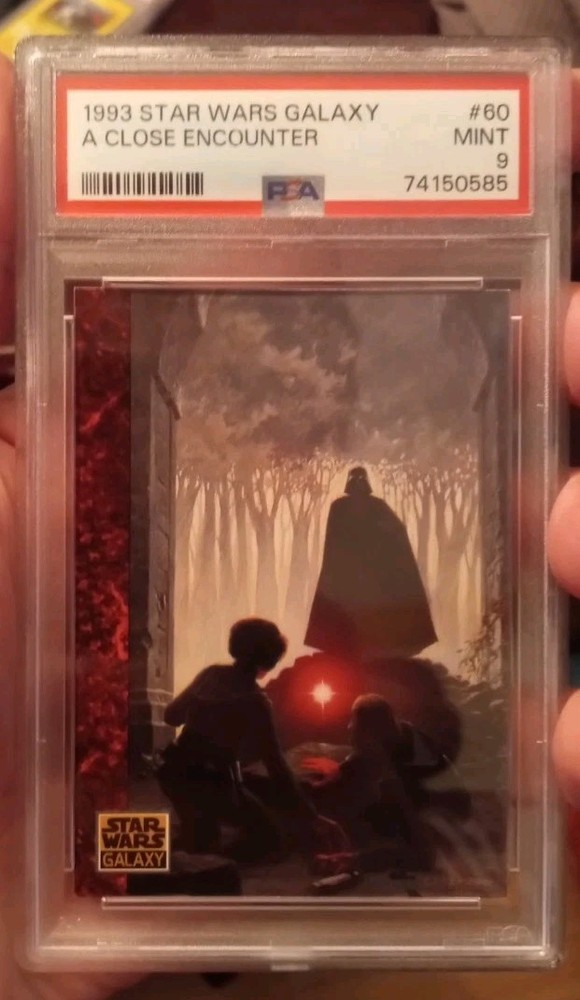 1993 Topps Star Wars Galaxy A Close Encounter #60 PSA 9 Vader Luke Leia