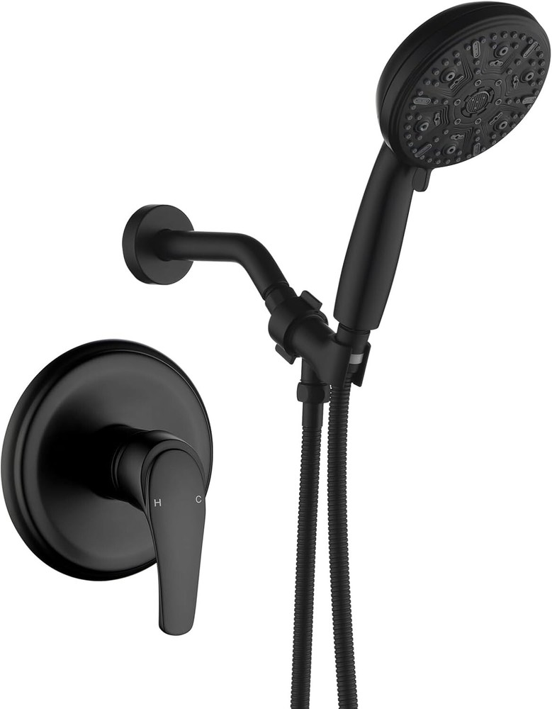 Single-Handle Shower Faucet Kit with Valve and Trim Components