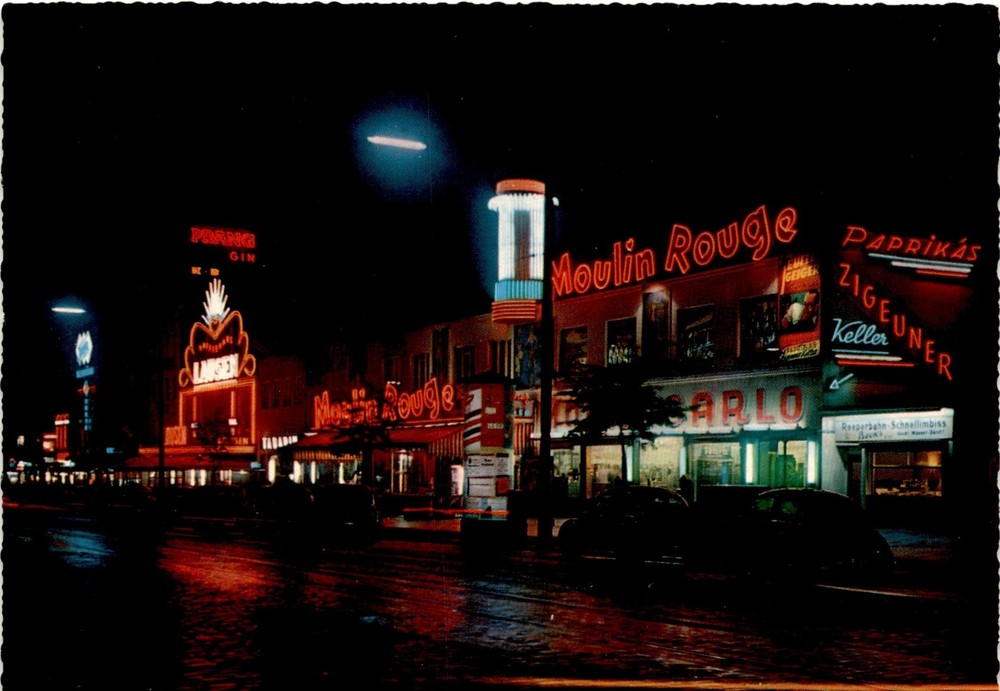 HAMBURG, St. Pauli, Reeperbahn, Moulin Rouge, KR Postcard