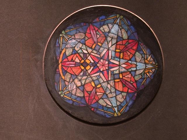 Photo:for stained drawing glass Rose Design window