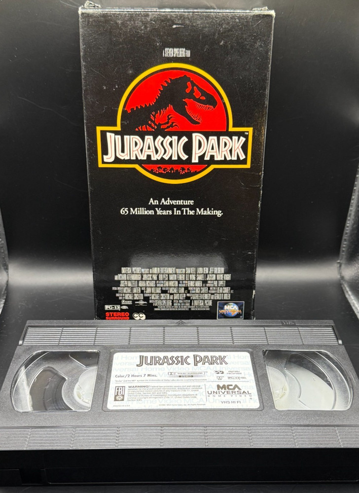 Jurassic Park (VHS, 1994) MCA Universal - Home Video - Tested - Smoke Free Home