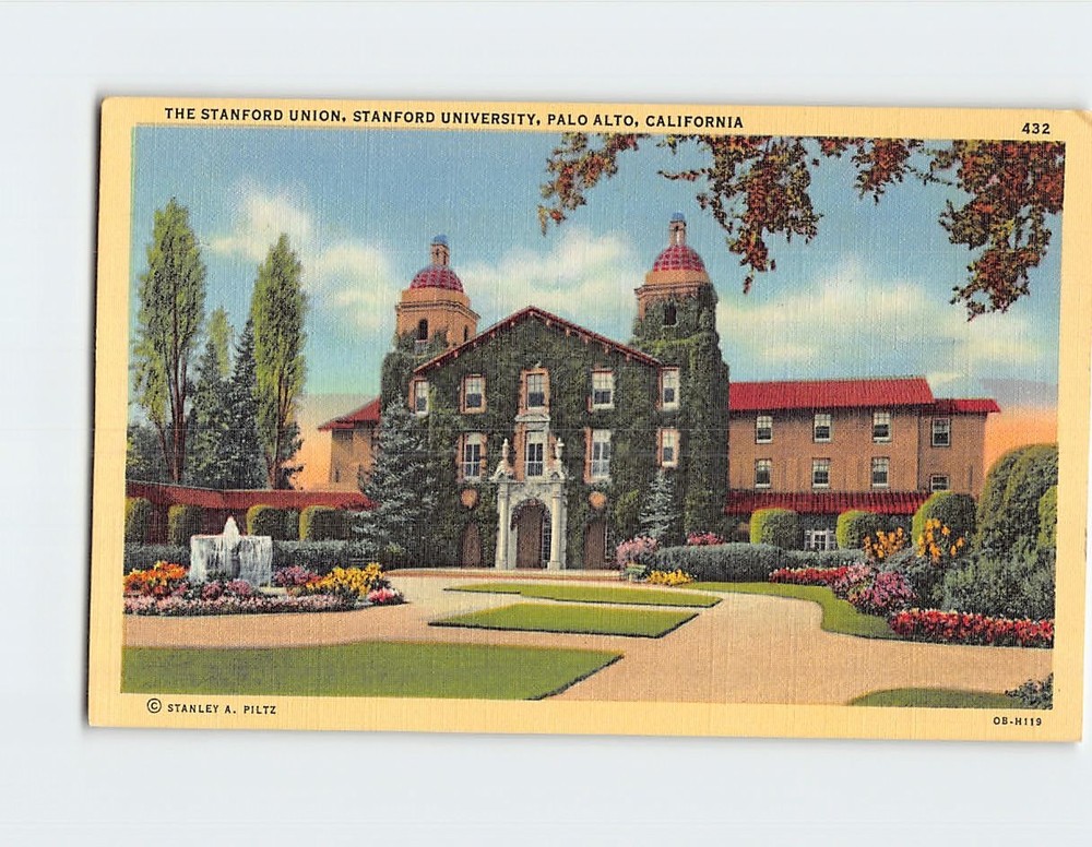 Postcard The Stanford Union Stanford University Palo Alto California USA