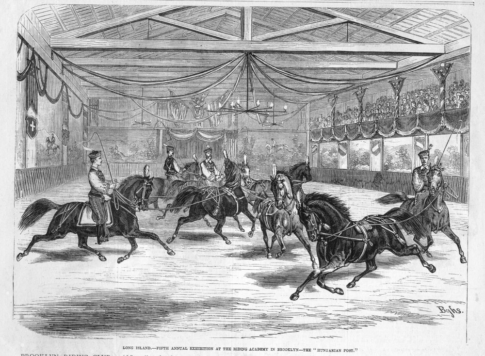 Riding Academy of Brooklyn  - The Hungarian Post - Brooklyn Riding Club -  1873-image