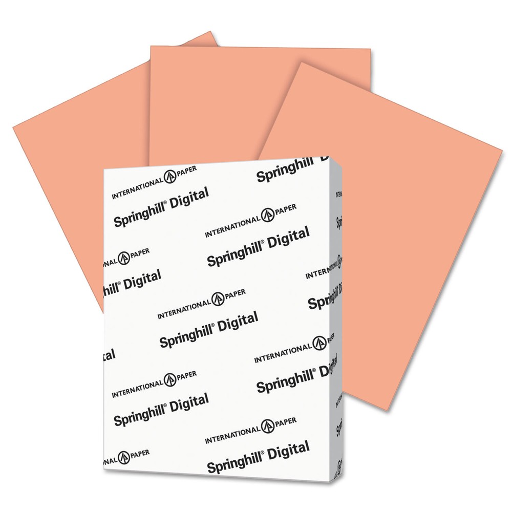 Springhill Digital Index Color Card Stock 90 lb 8 1/2 x 11 Salmon 250
