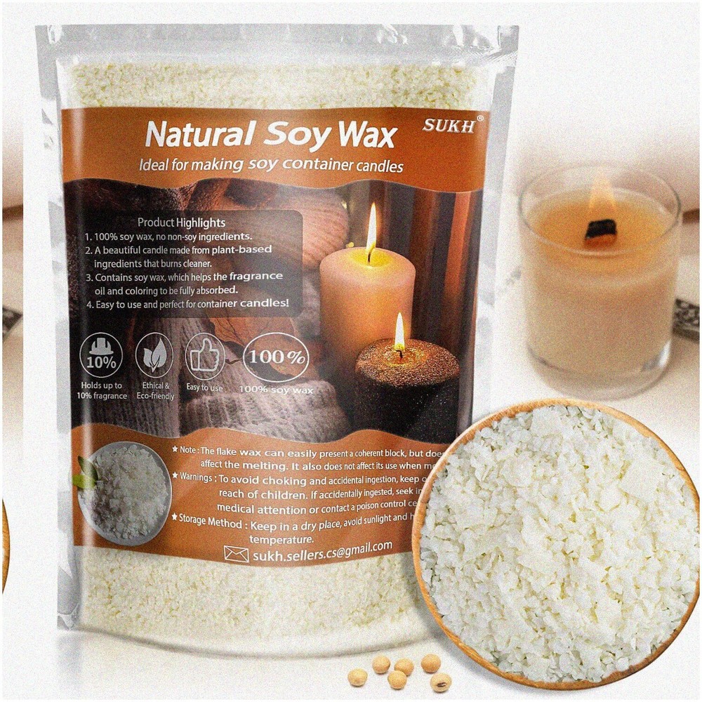 PureSoyCrafts: Natural Soy Wax Flakes for Candle Making - P