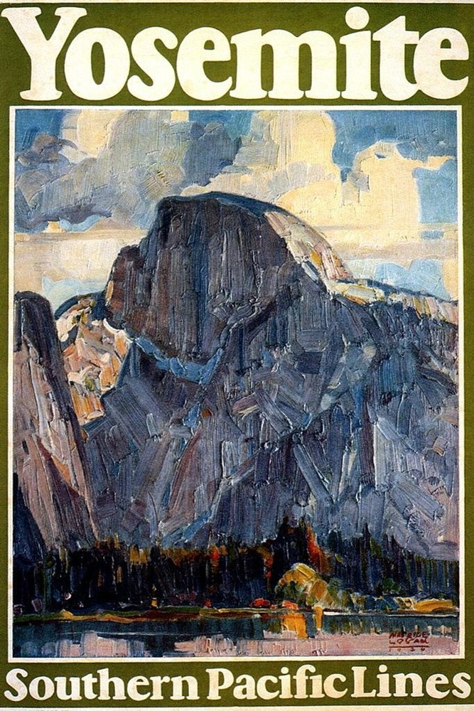 Yosemite National Park California Souther Pacific Lines RR Railroad Train Vintag