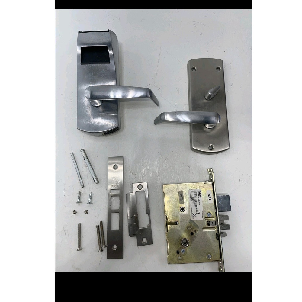 Dormakaba Commercial Mortise Lock w/ Lever Trim, Strike Plates & Hardware.