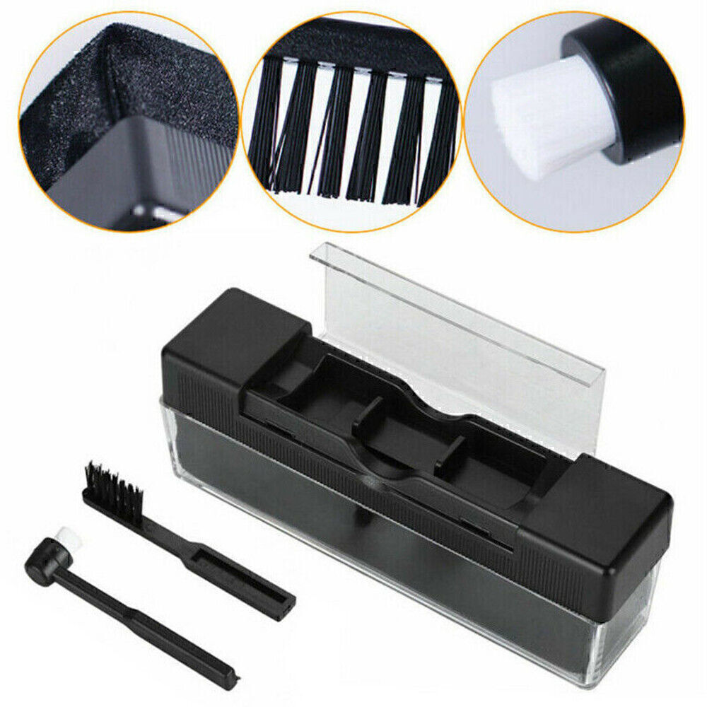 2-in-1 Vinyl Record & Stylus Cleaning Brush Set with Anti-Static Velvet