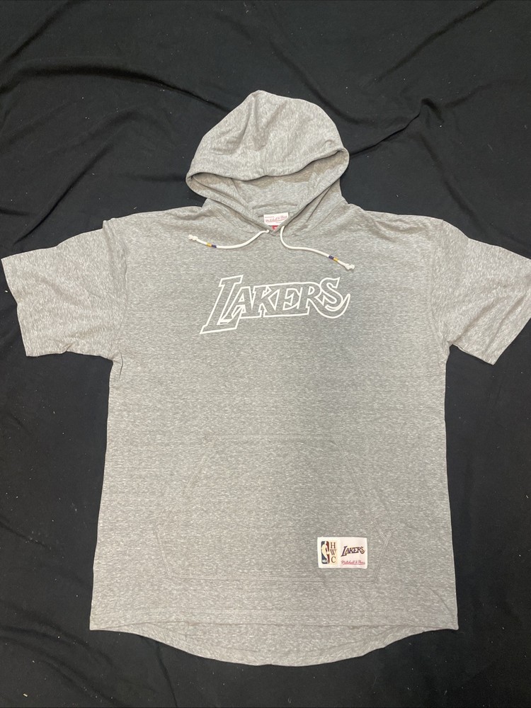 NEW MITCHELL AND NESS LOS ANGELES LAKERS SHIRT HOODIE Size L