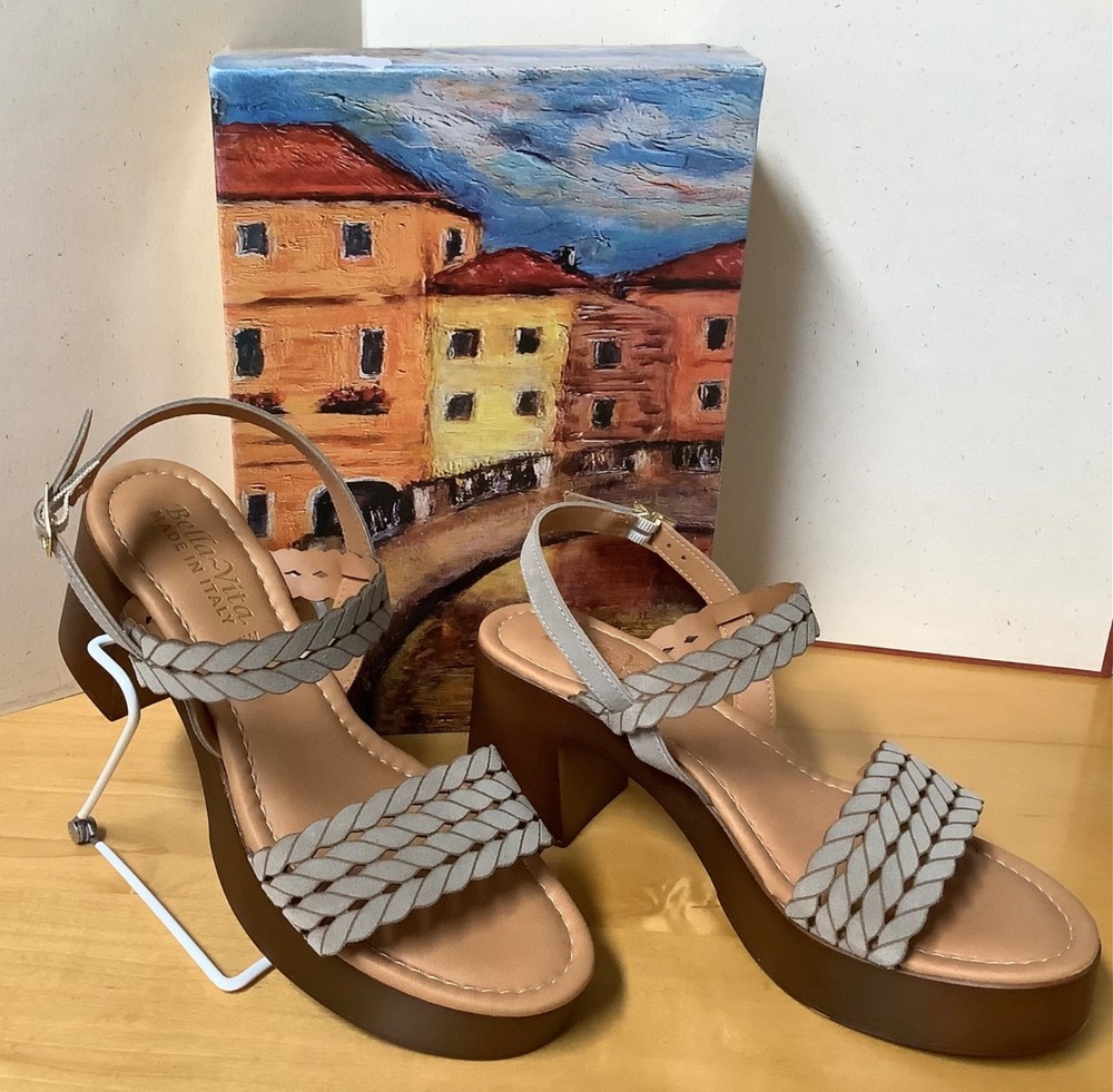 Bella Vita JUD-ITALY Size: 9W, Stone Suede Leather Women's Shoe, Buckle NWB