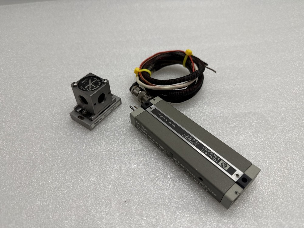 HP Hewlett Packard 10780C Optical Laser Receiver & Excel 1014A Beam Bender