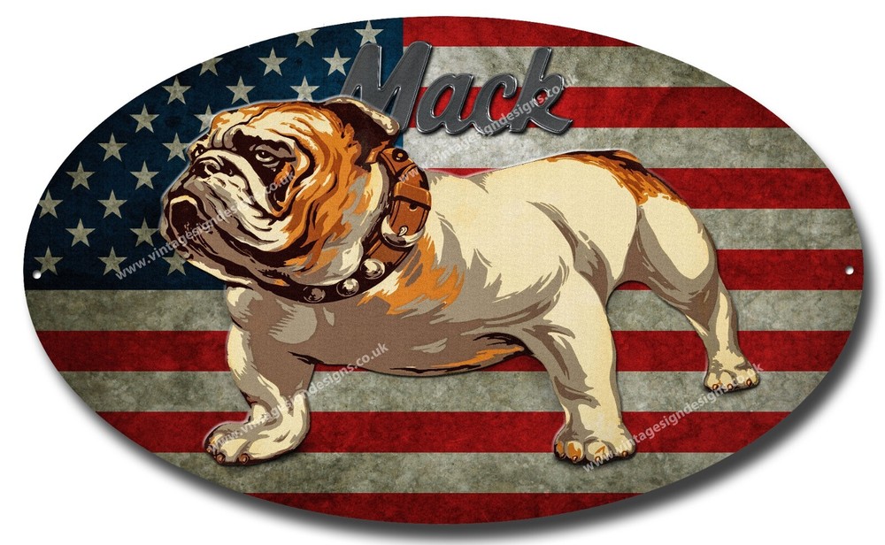 MACK TRUCKS BULLDOG MACHINE CUT/PROFILED METAL SIGN. 18