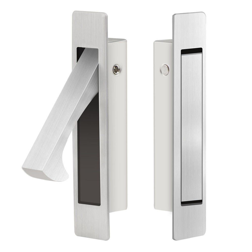 Stainless Steel 304 Pocket Door Pull Handle Flush Mount Satin Nickel