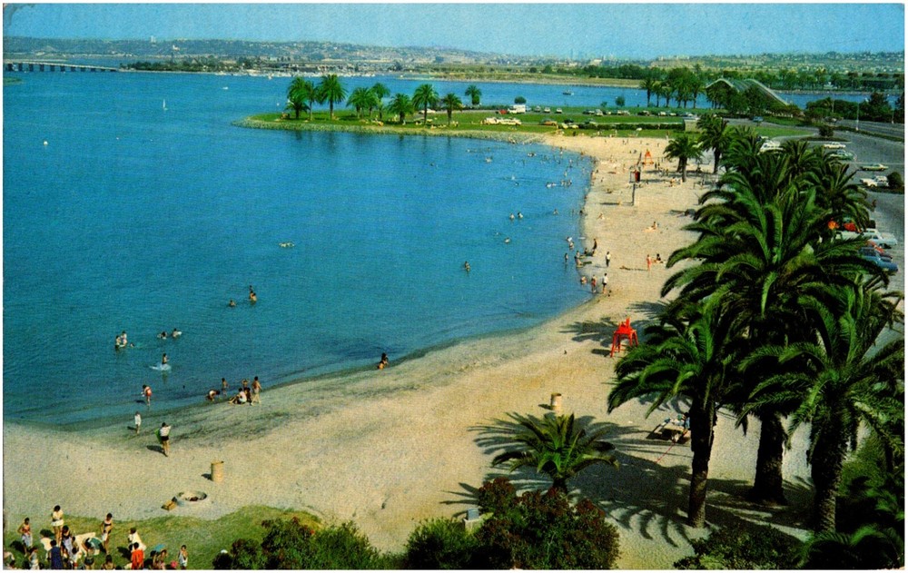 Mission Bay Park San Diego California Aerial View 1971 Chrome Postcard