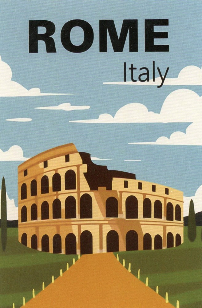 Roman Colosseum, Rome, Italy (Address Side Blank) -New POSTCARD