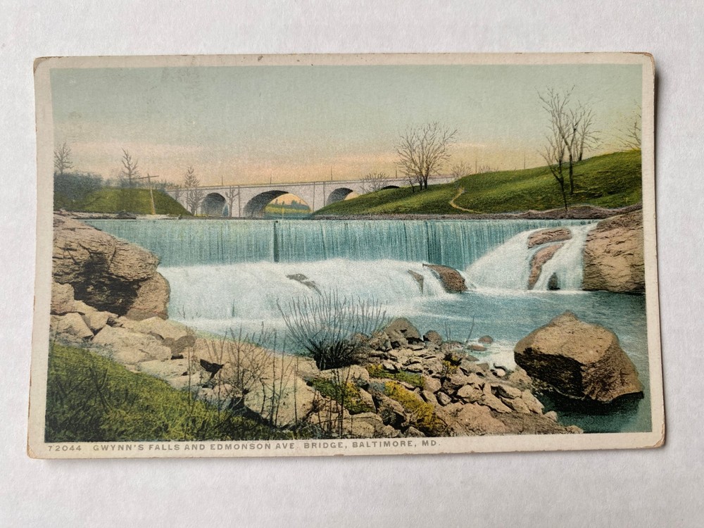 Gwynn's Falls & Edmonson Ave Bridge Baltimore, Maryland Postcard