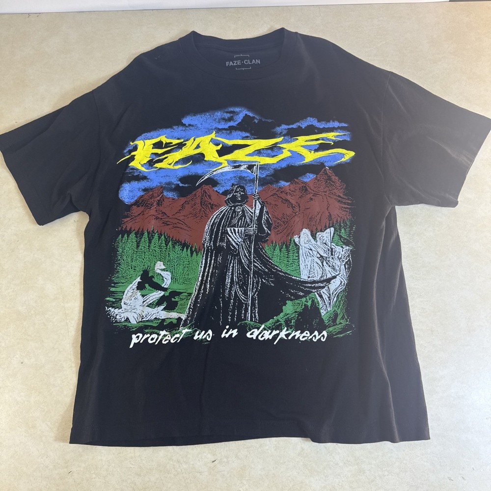 Faze Clan 11th Anniversary “Protect Us in Darkness” Graphic T Shirt Adult XL