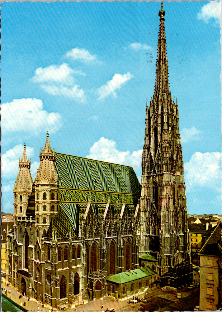 Vintage Postcard Vienna Austria St Stephen's Cathedral Iconic Gothic Architectur