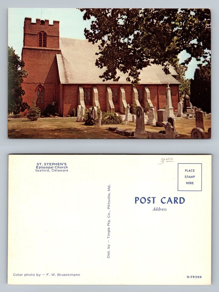 Seaford, DE-Delaware, St Stephen's Episcopal Church View Old Vintage Postcard