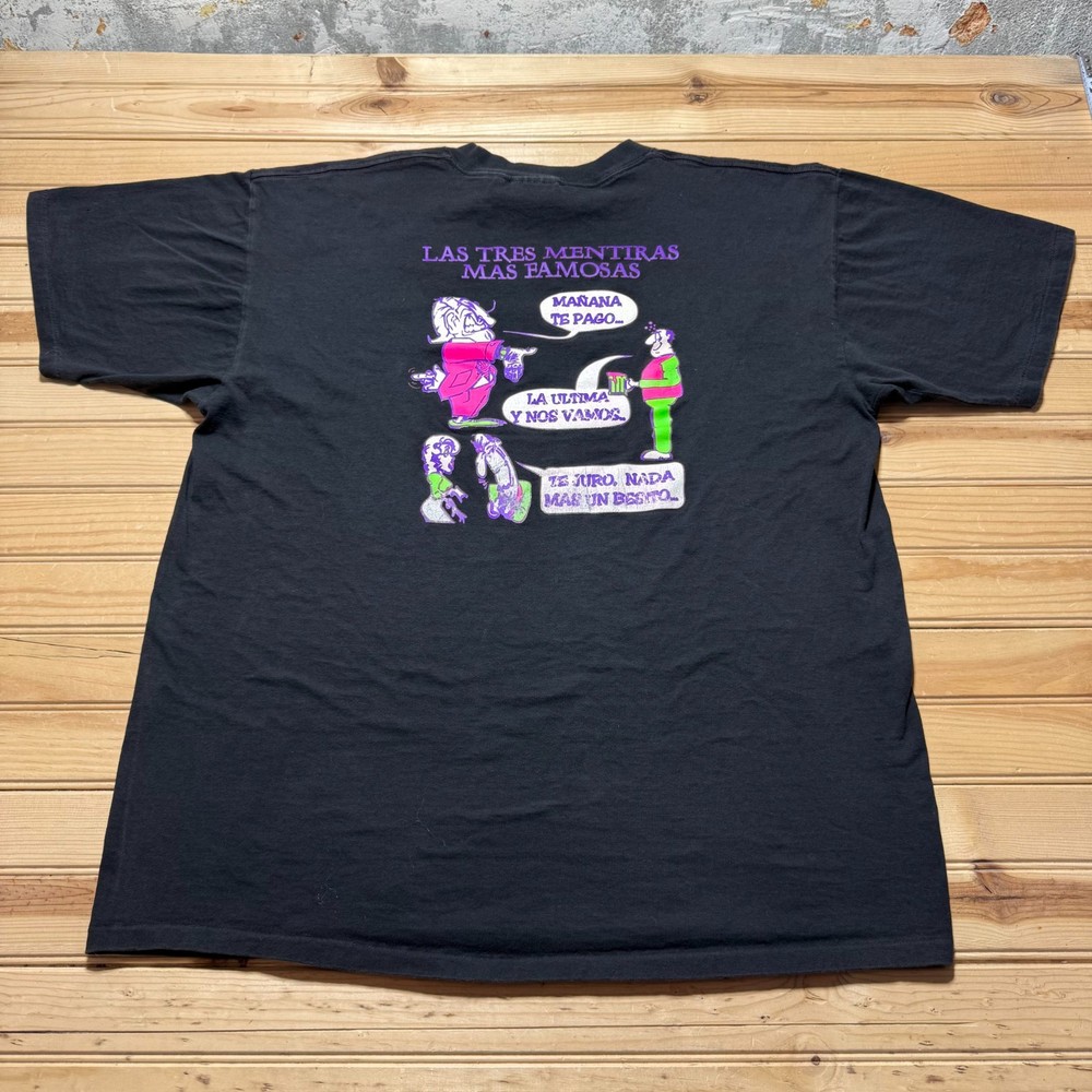 Vintage 90s Viva Mexico Restaurant Cantina Spanish Funny T-Shirt USA Made - XL