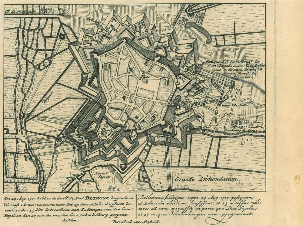 City map of Bethune