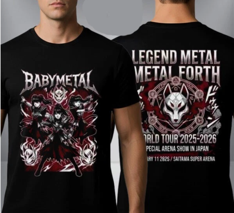 Hot!! Babymetal World Tour 2025 2026 Legend Metal Forth On Jan 11 2026 Tshirt