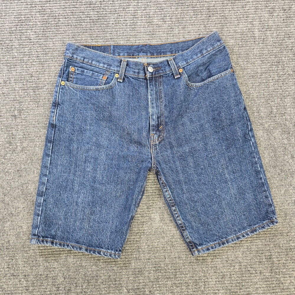 Levi's 505 Denim Shorts Mens 34 Blue Regular Fit Medium Wash
