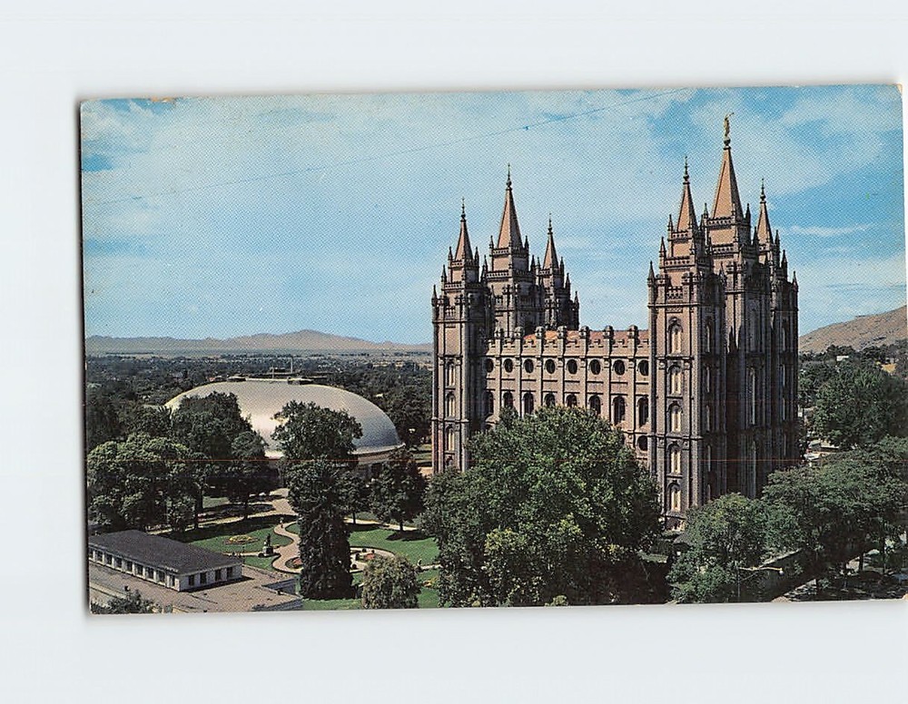 Postcard Temple Square Salt Lake City Utah USA North America