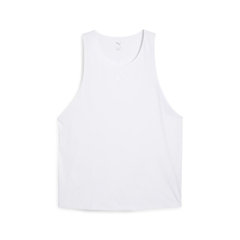 PUMA Run Cloudspun Crew Neck Tank Top Mens White Casual  Athletic 52663002