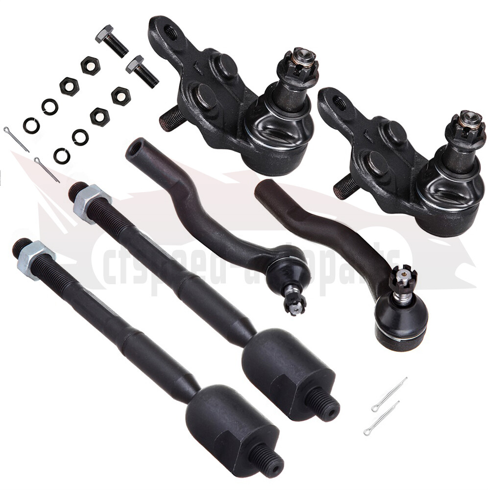 6pcs Front Lower Ball Joints & Tie Rods for 04-06 Lexus ES330 Toyota Solara Camry
