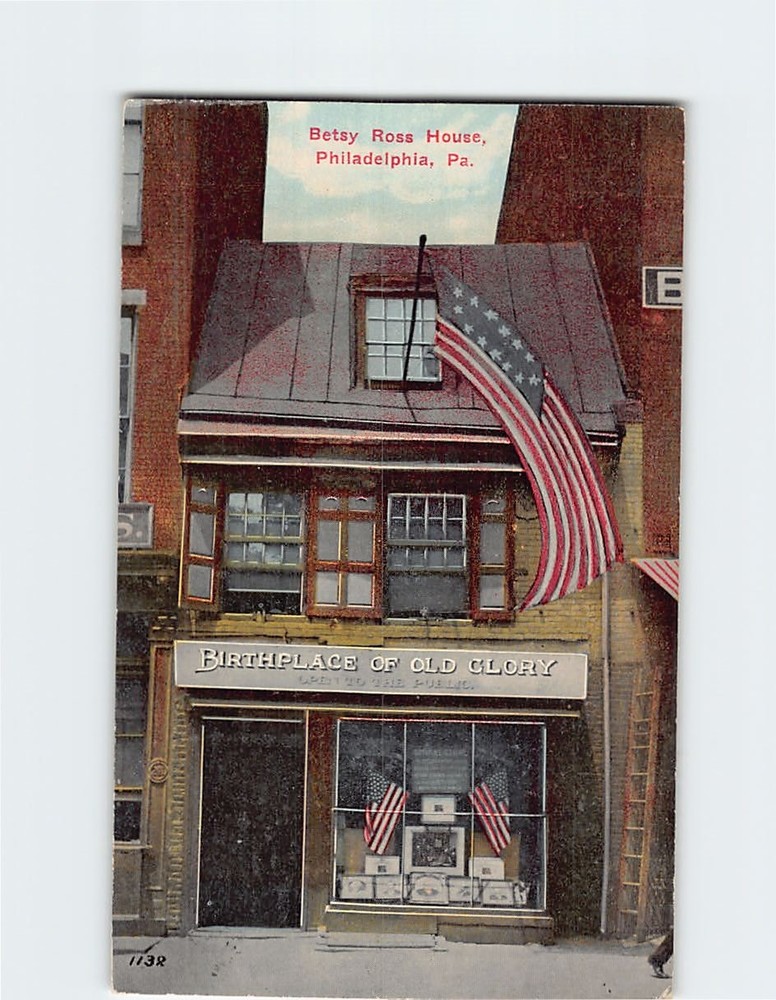 Postcard Betsy Ross House Philadelphia Pennsylvania USA