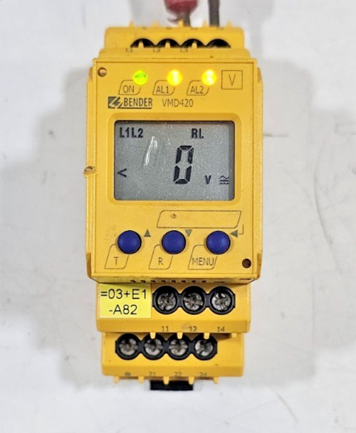BENDER VMD420 VMD420-D-2 Voltage Monitor Art-No B93010006 D238 V2.01 250VAC USED