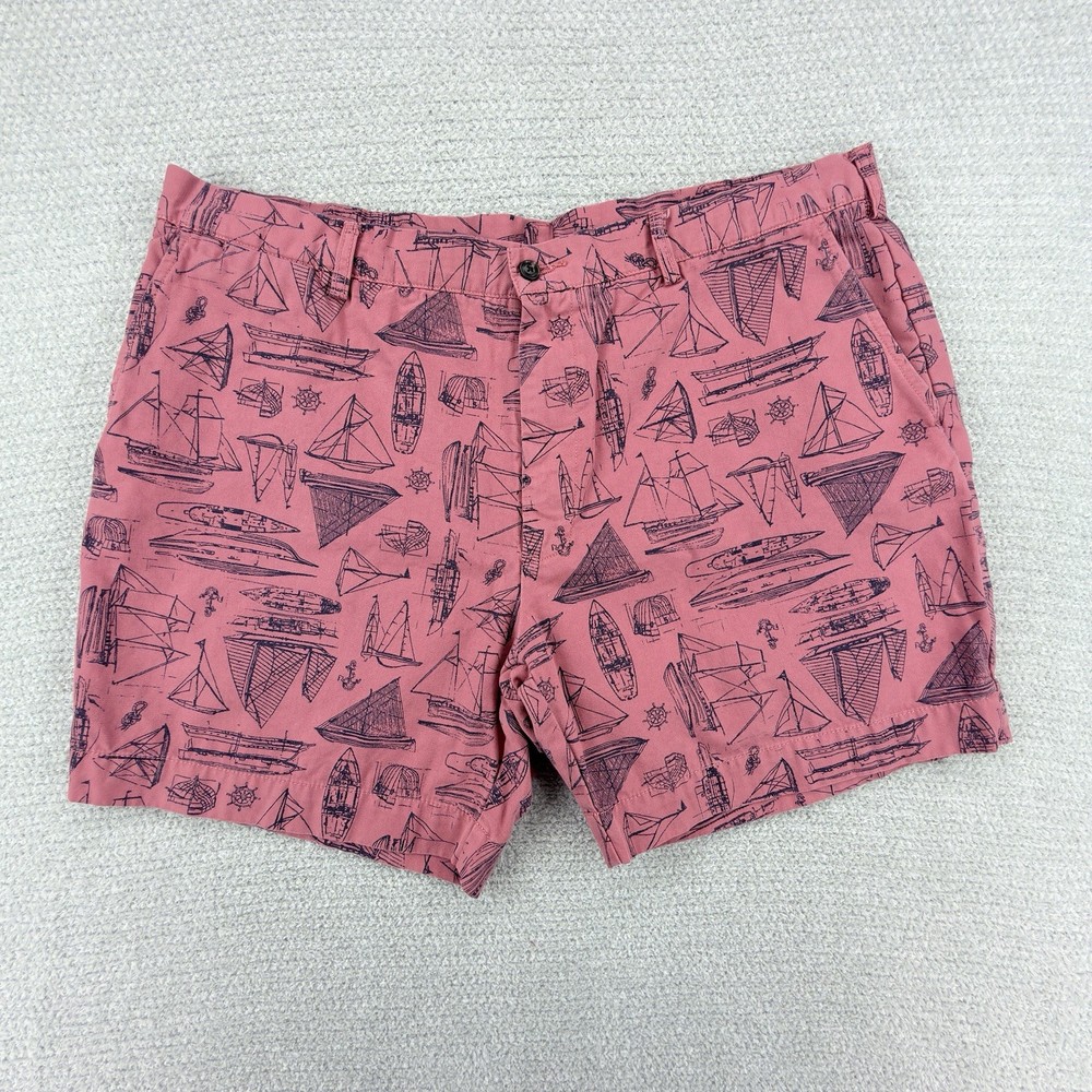 Polo Ralph Lauren Chino Shorts Mens 40 Red Nautical AOP Classic Fit 6” Preppy