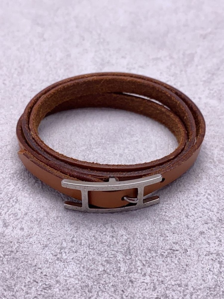 Hermes Brown Leather Bracelet for Women - Style 2270