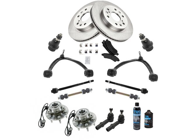 2008-2014 Yukon 4WD Front Brake Rotor Pad Hub Control Arm Kit 45TRFY