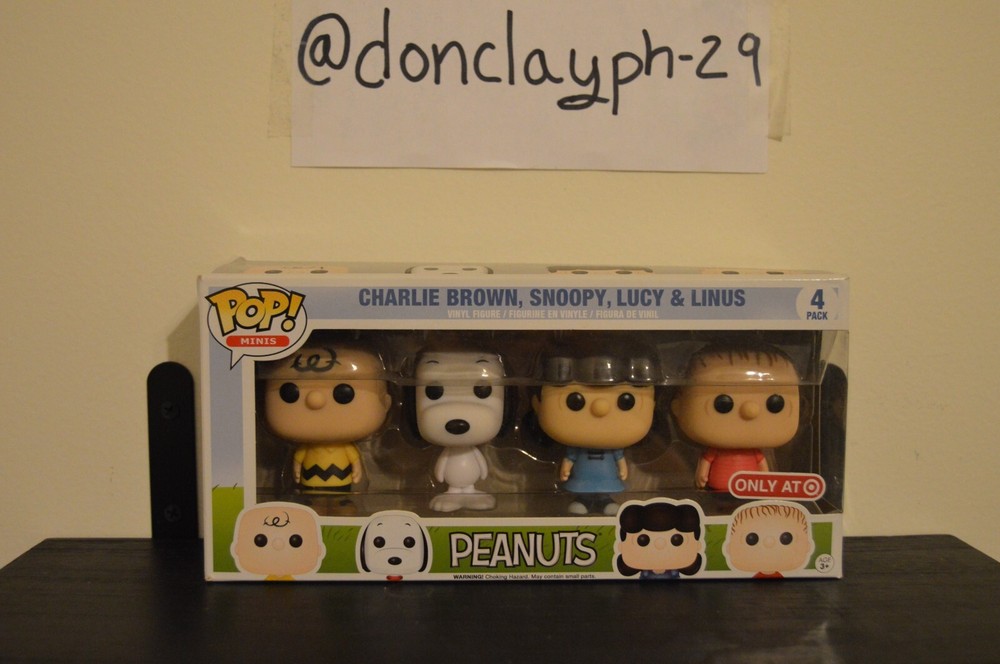 Funko Pop Minis Peanuts 4-Pack Charlie Brown Snoopy Lucy Linus Target Exclusive