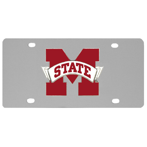 mississippi state bulldogs college football steel car tag license plate