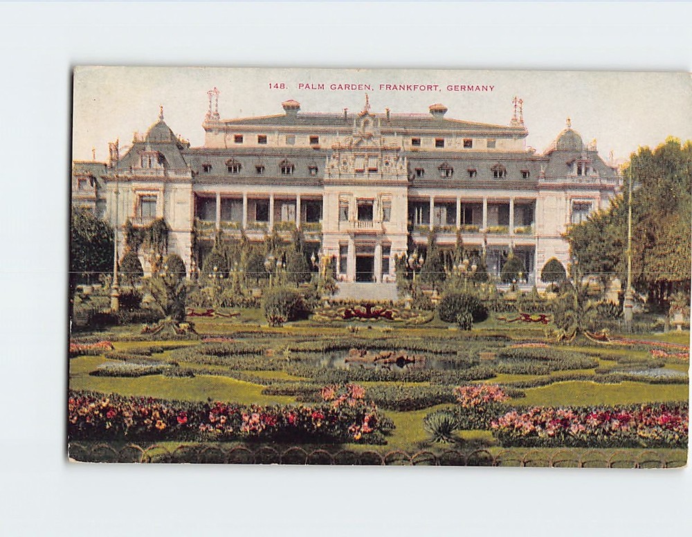 Postcard Palm Garden Frankfurt Germany