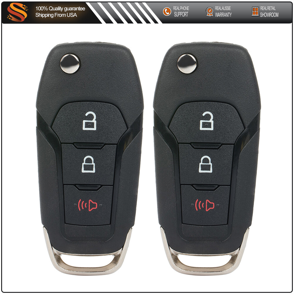 2015-2020 Ford F-150 3-Button Remote Key Fob Replacement (2 Pack)