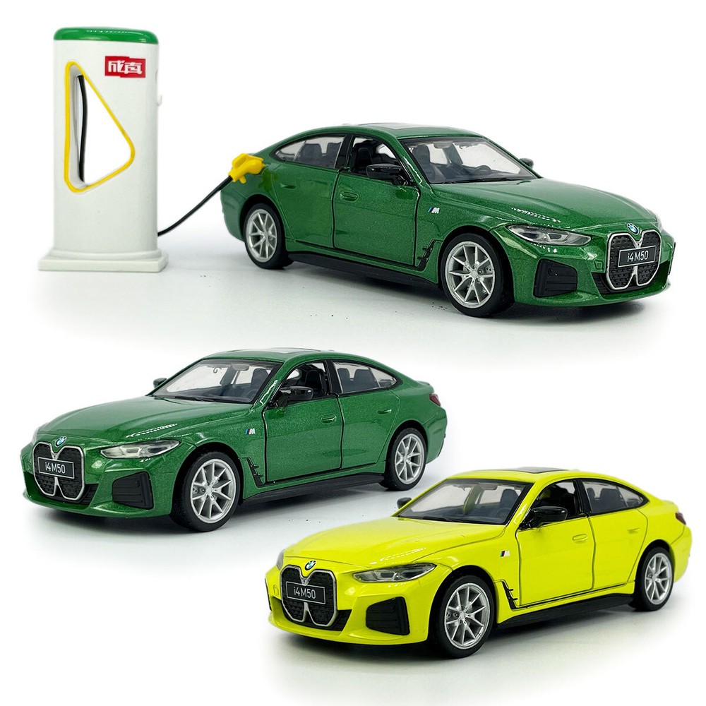 1:34 2022 BMW i4 M50 EV Model Car Diecast Toy Vehicle Toys for Kids Boys Gift