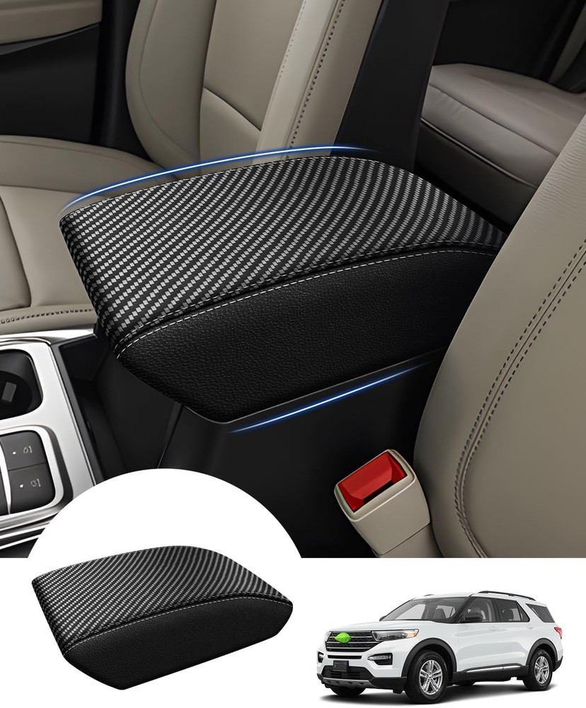 Center Console Cover for 2020 2021 2022 2023 2024 Accessories Armrest Cover Carb