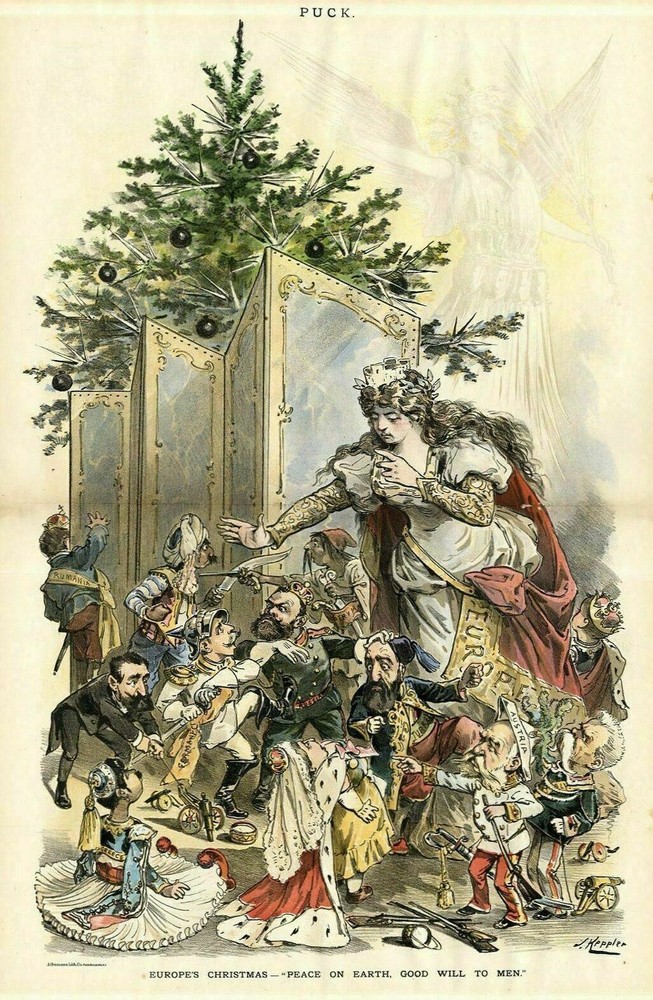 EUROPES CHRISTMAS TREE PEACE ON EARTH GOOD WILL TO MEN GERMANY GREECE AUSTRIA