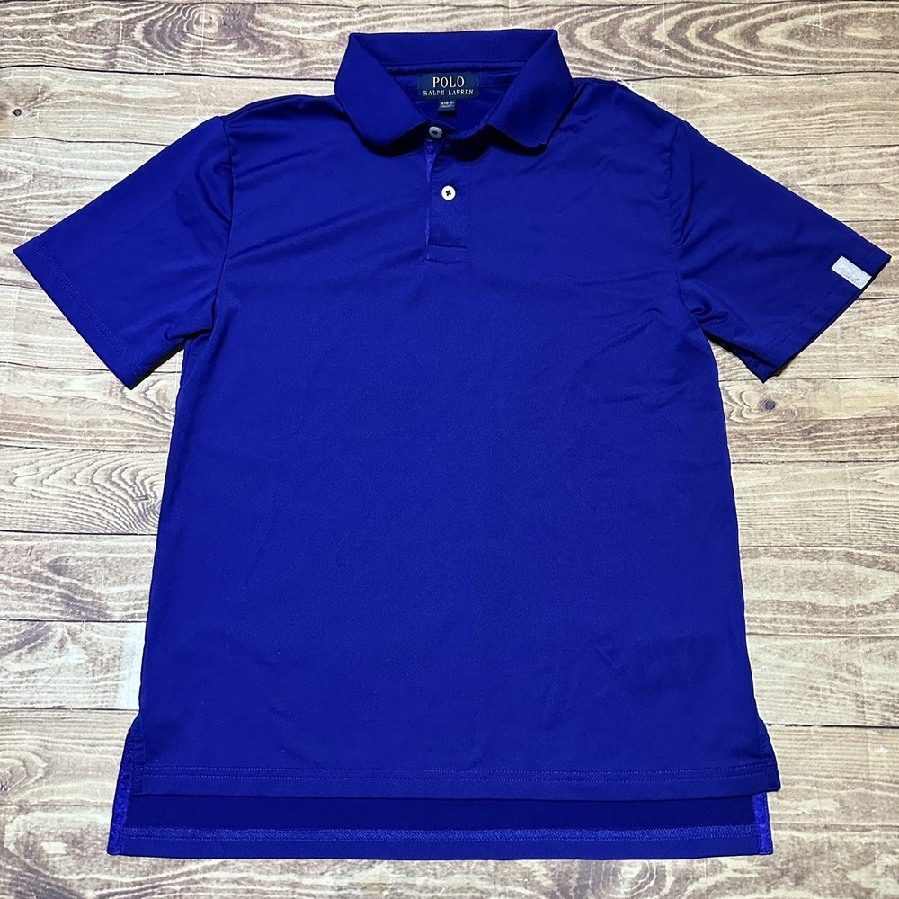 Polo Ralph Lauren RLX Boy’s Performance Golf Polo Shirt Royal Blue Size M 10-12