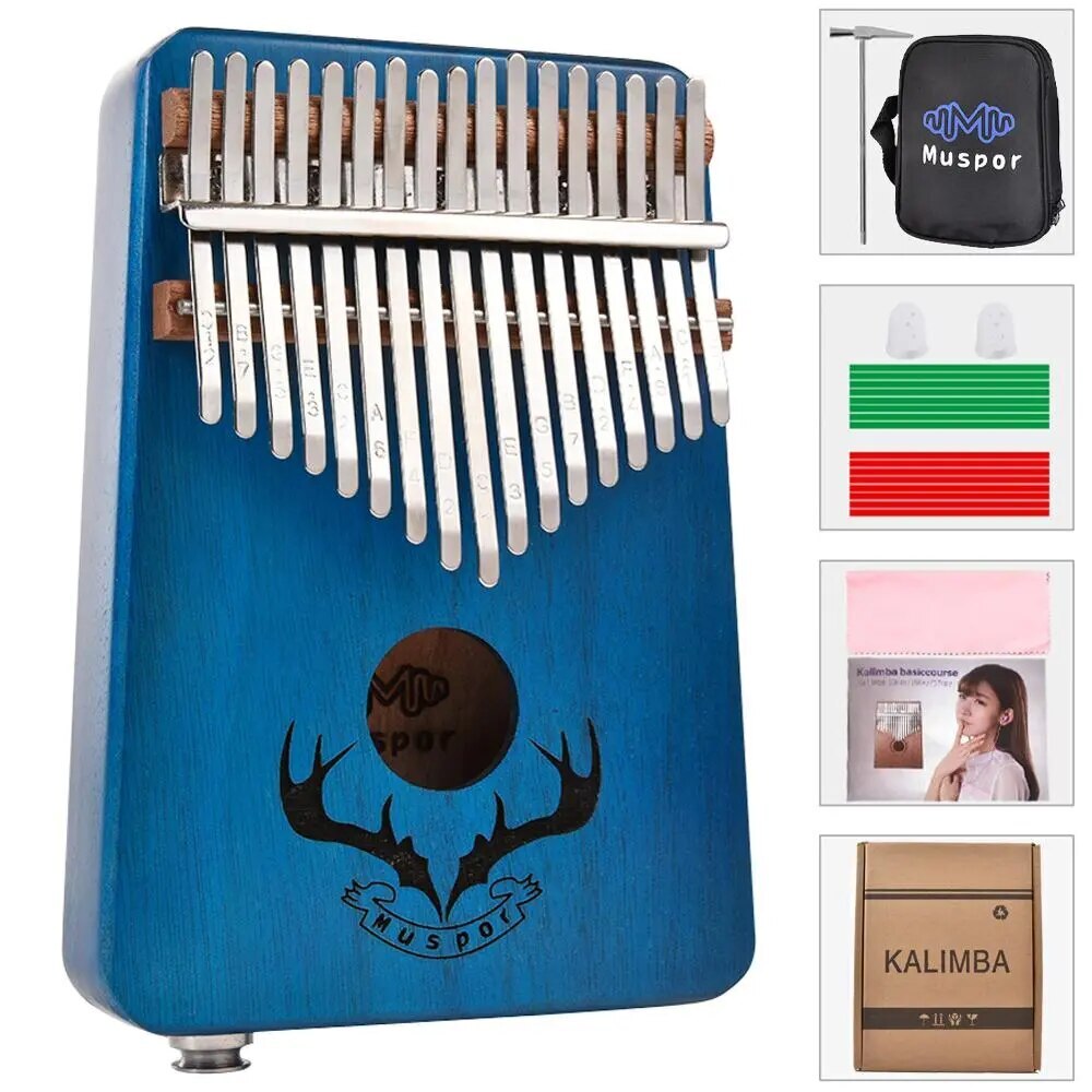 Mahogany Thumb Piano Instrument Kalimba with EQ 17 Key Thumb Piano 100% New