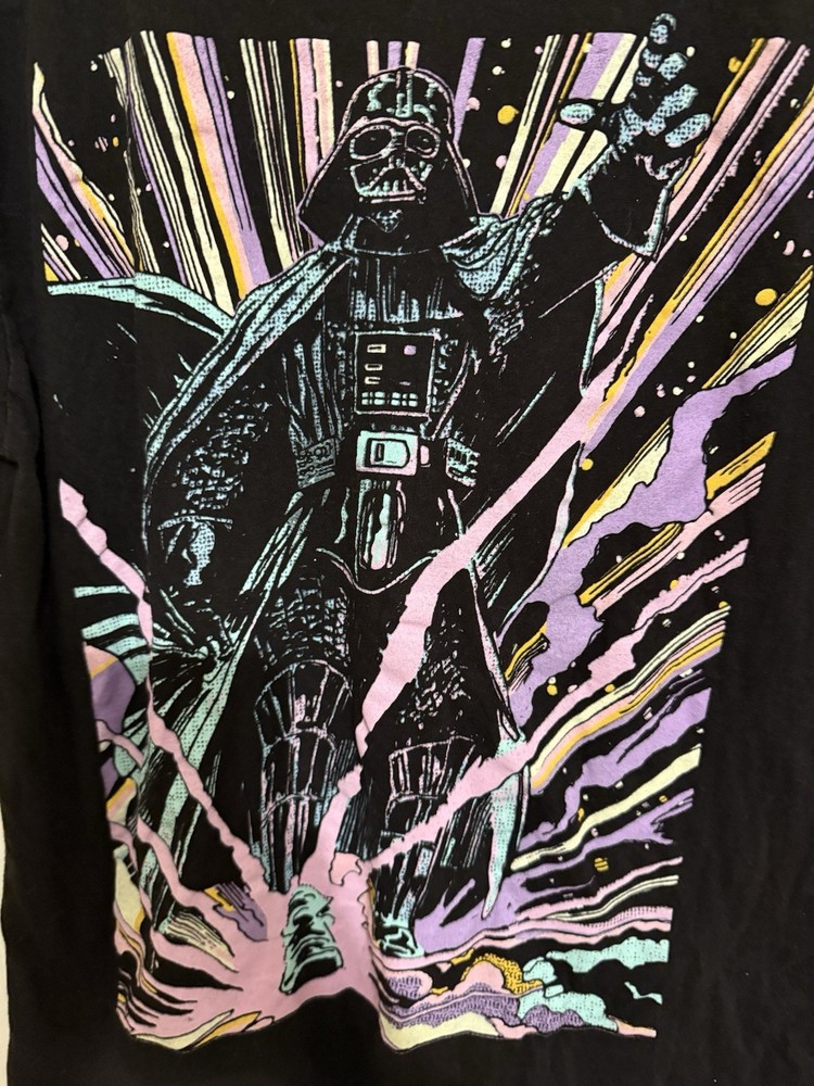 Mad Engine STAR WARS Darth Vader, Neon Shirt  Size Small , Unisex